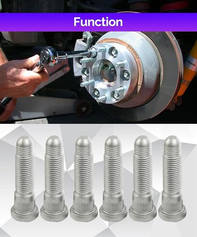 RACOONA 5PCS Wheel Studs,Lug Studs,M12-1.50 Wheel Lug Studs Serrated Wheel Stud,Car Accessories Serrated Wheel Studs Lug Stud,Wheel Stud Replacement,Compatible with Most Car Models in Saudi Arabia