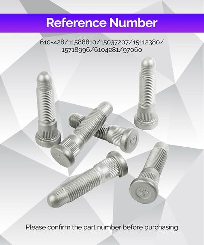 RACOONA 5PCS Wheel Studs,Lug Studs,M12-1.50 Wheel Lug Studs Serrated Wheel Stud,Car Accessories Serrated Wheel Studs Lug Stud,Wheel Stud Replacement,Compatible with Most Car Models in Saudi Arabia