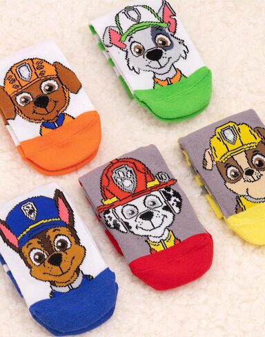 Paw Patrol Socks 5 Pack Kids Boys Toddlers Characters Multicolour Footwear in Saudi Arabia
