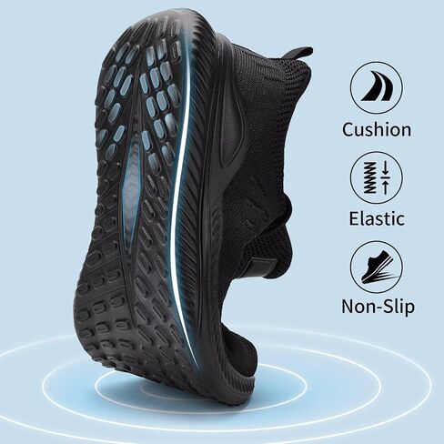 Slow Man Men Walking Sneakers Tennis Shoes Slip On Running Shoes Lightweight Breathable Workout Athletic Gym Casual Sneakers Wide Width in Saudi Arabia