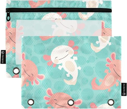Gredecor Binder Pencil Pouch 3 Ring Western Cactus Cowboy Boho Zipper Pencil Pouches Case 2 Pack Clear Binder Organizer for School Office in Saudi Arabia