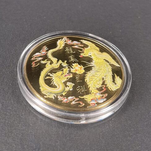 أداة خدش تذكرة اليانصيب Loong and Phoenix Lucky Coin - تجلب الحظ والازدهار لحياتك in Kuwait