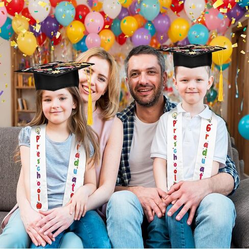 Preschool Graduation Cap and Stole for Kids Next Stop Kindergarten Cap with Tassel Unisex Printed Preschool Graduation Sash in Saudi Arabia