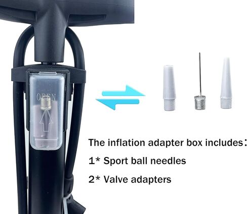 مضخة دراجة أرضية من ثالوس مع مقياس الضغط العالي 140 رطل لكل بوصة مربعة تناسب صمام شريدر وبريستا مضخة إطار دراجة لكرات دراجة الطريق الجبلية in Kuwait