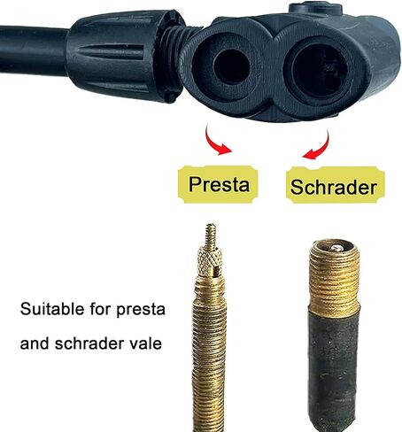 مضخة دراجة أرضية من ثالوس مع مقياس الضغط العالي 140 رطل لكل بوصة مربعة تناسب صمام شريدر وبريستا مضخة إطار دراجة لكرات دراجة الطريق الجبلية in Kuwait