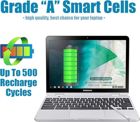 بطارية EB-BW720ABA ChromeBook لجهاز Samsung ChromeBook 4 4+ XE310XBA XE350XBA ChromeBook Plus V2 XE520QAB XE521QAB، Galaxy Book 12 SM-W720 SM-W723 ChromeBook LTE 12.2 بوصة XE525QBB كمبيوتر محمول BA43-00390A in Kuwait