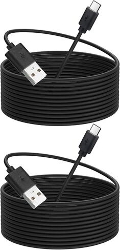 Smays سلك شاحن طويل 16 قدم لوحدة تحكم PS5، كابل شحن USB C 2-Pack in Saudi Arabia