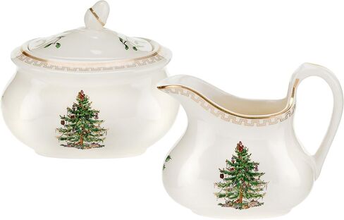 Spode Christmas Tree Gold Collection Rice Bowl, Measured at 6", Use for Soup, Frozen Meals, Stews, and Sticky Rice Dinners, Made of Earthenware, Dishwasher and Microwave Safe in Saudi Arabia