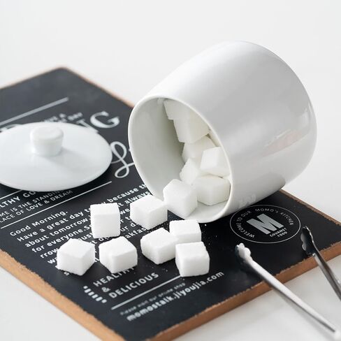 Sugar and Creamer Set, 4 Piece with Cream Pitcher, Sugar Bowl with Lid and Spoon, Sugar Tongs in Kuwait