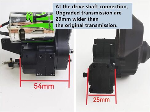 MORLORDY RC Complete Belt Assembled Reversed Two Speed Transmission Gearbox for 1/10 RC Crawler Car Axial SCX10 90027 Wraith 90048 Upgrades in Saudi Arabia
