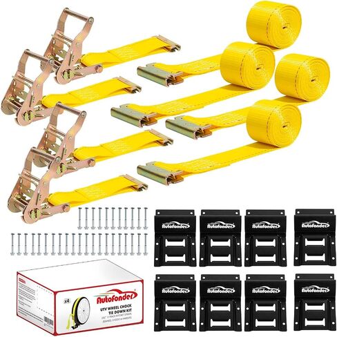 Car Tie Down Straps for Trailers - 4 Pack Car Hauler Straps, 2" X 120" Trailer Straps, 10,000lb Break Strength Tire Straps for A Car Trailer,Truck,Utv Tie Down Straps Over The Wheel Straps,Car Straps in Saudi Arabia