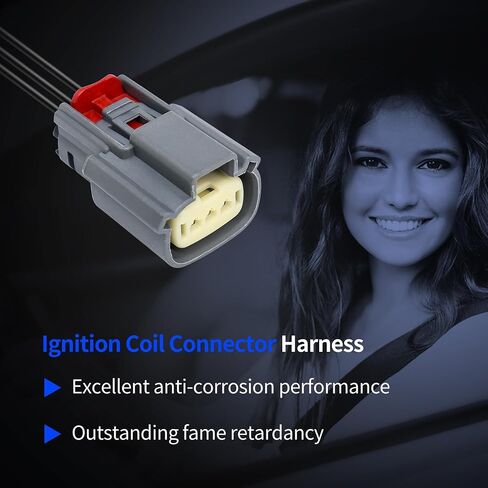 90980-11885 Ignition Coil 4 Pin Plug Connector Compatible with Toyota Corolla 2000-2005 Matrix Yaris Camry Prius RAV4 Highlander Solara Celica, Compatible with Chevrolet Prizm Scion XB Pontiac in Saudi Arabia