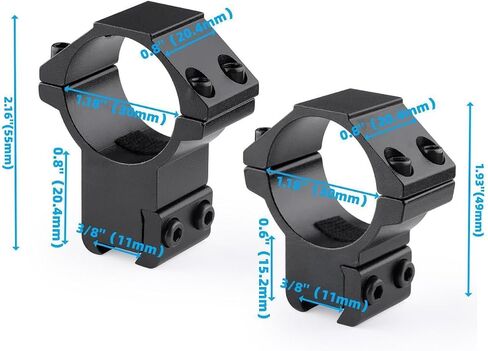 Scope Rings Gun Scope Mounts for Picatinny Rail and 11mm Dovetail Rails in Saudi Arabia