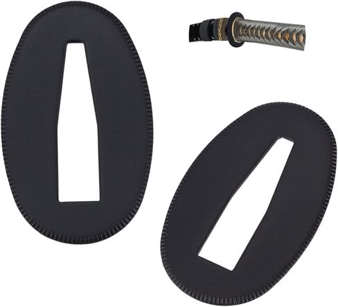 OLYCRAFT 2Pcs Brass Sword Seppa Spacer for Japanese Samurai Swords Replacement 1.7x1 Inch Black Plain Oval Brass Samurai Sword Washers for Japanese Katana Maintenance Accessories in Saudi Arabia