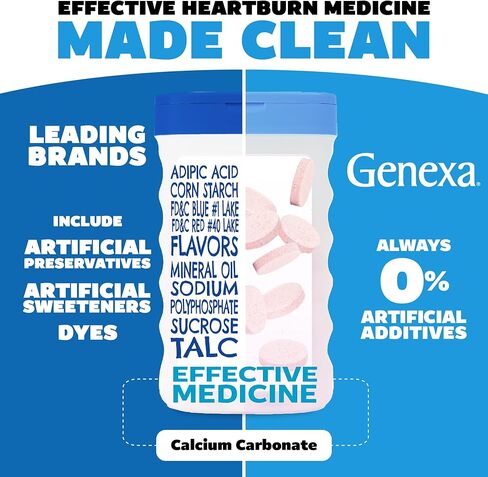 Genexa البالغ الأسيتامينوفين ومضادات الحموضة التحرير والسرد | الصداع و BUNTBURN BUNDLE | صبغة خالية ، 0 ٪ إضافات اصطناعية | نباتي وغير المعدلة وراثيا | الطب جعل نظيفة | تتراوح أعمارهم بين 12+ (2 عبوة) in Kuwait