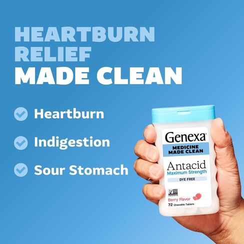 Genexa البالغ الأسيتامينوفين ومضادات الحموضة التحرير والسرد | الصداع و BUNTBURN BUNDLE | صبغة خالية ، 0 ٪ إضافات اصطناعية | نباتي وغير المعدلة وراثيا | الطب جعل نظيفة | تتراوح أعمارهم بين 12+ (2 عبوة) in Kuwait