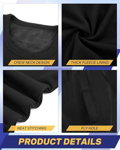 Jecery 3 Set Thermal Underwear for Men Fleece Lined Long Underwear Winter Base Layer Thermals Top and Bottom Set Cold Weather in Saudi Arabia