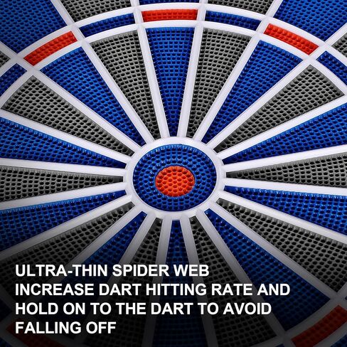 Electronic Dartboard, Dual Speakers with Automatic Voice Announcing Score, High Definition LCD Display, Includes 12 Soft Tip Darts, Suitable for Family Gatherings Bar Entertainment in Saudi Arabia