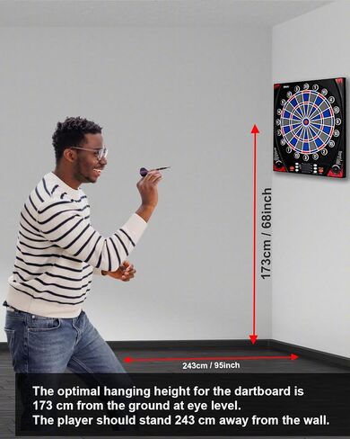 Electronic Dartboard, Dual Speakers with Automatic Voice Announcing Score, High Definition LCD Display, Includes 12 Soft Tip Darts, Suitable for Family Gatherings Bar Entertainment in Saudi Arabia