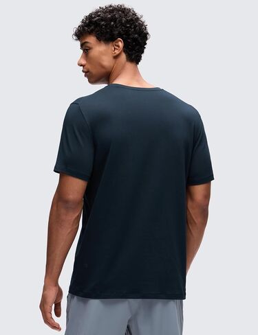 CRZ Yoga Mens Cotton-Slend Short Sleeve Tops Tops Moisture Wicking Wickout Athletic Lightweight Love T-Shirt T-Shirt in Saudi Arabia