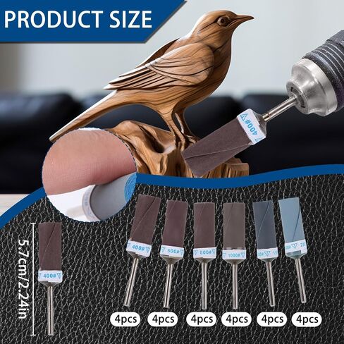 12pcs 400-2000 Grit Sanding Drums for Dremel Rotary Tool, Rotary Tool Bits Sander Set Bands Mandrels for Wood Plastic Metal Grinding Polishing in Saudi Arabia