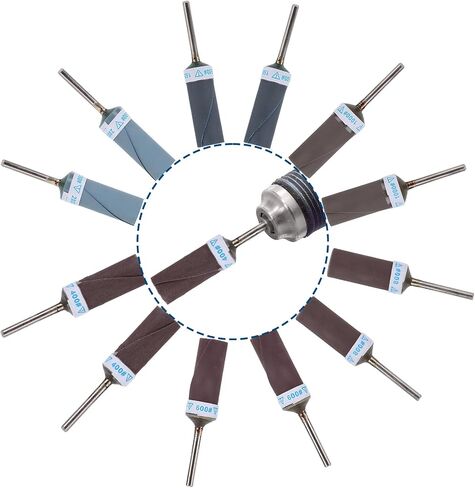 12pcs 400-2000 Grit Sanding Drums for Dremel Rotary Tool, Rotary Tool Bits Sander Set Bands Mandrels for Wood Plastic Metal Grinding Polishing in Saudi Arabia