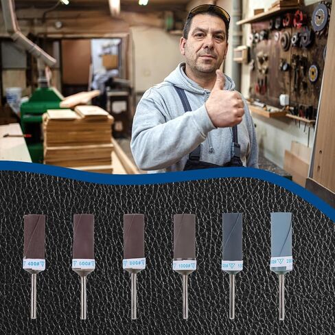 12pcs 400-2000 Grit Sanding Drums for Dremel Rotary Tool, Rotary Tool Bits Sander Set Bands Mandrels for Wood Plastic Metal Grinding Polishing in Saudi Arabia
