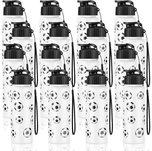 Olgaa 16 Pcs Basketball Water Bottle Bulk 20 oz Basketball Reusable Water Drink Bottles Sports Accessories for Party Favor Players Lovers Team Gifts in Saudi Arabia