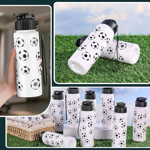 Olgaa 16 Pcs Basketball Water Bottle Bulk 20 oz Basketball Reusable Water Drink Bottles Sports Accessories for Party Favor Players Lovers Team Gifts in Saudi Arabia