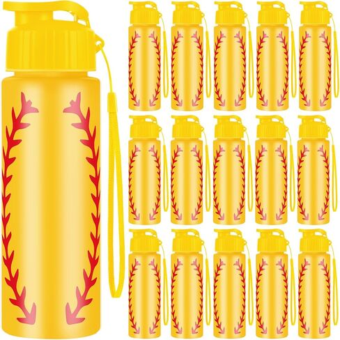 Olgaa 16 Pcs Basketball Water Bottle Bulk 20 oz Basketball Reusable Water Drink Bottles Sports Accessories for Party Favor Players Lovers Team Gifts in Saudi Arabia