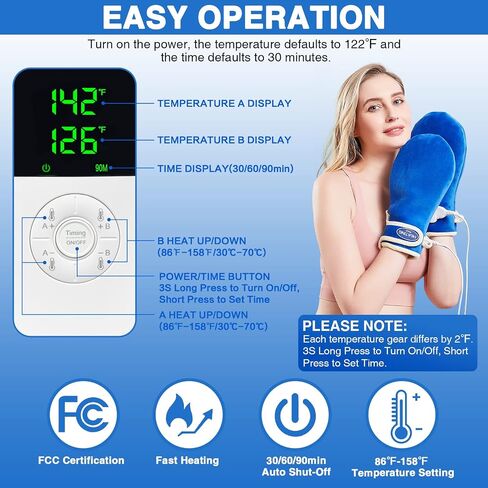JOBYNA Heating Pad for Elbow Pain, Adjustable Tennis Elbow Pad for Men Women, 86℉-158℉ & Auto Shut Off, Heat Therapy for Golfer's Elbow, Bursitis, Sprains, Strains, Tendonitis, and Arthritis in Saudi Arabia