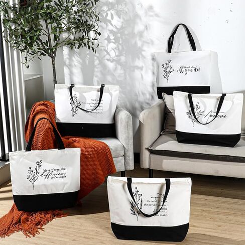 Cunno 24 PCS شكرًا لك Canvas Tote Bags for Women Employe Gift Bulk for Assistant Assistant Vet Tech Week in Saudi Arabia