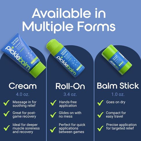 Pickleball Post-Game Muscle Pain Relief Cream with 4% Lidocaine, Arnica, Menthol, Cucumber Seed Extract for Shoulders, Knees, Wrists, and More, 4oz Cream in Saudi Arabia