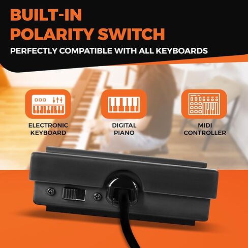 Artesia AP-EX Universal Expression Pedal with Polarity Switch and Non-Slip Surface for Keyboards,MIDI Controllers, Synthesizers, and Guitar Effects Pedals in Saudi Arabia
