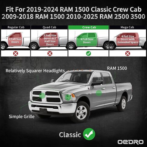 لوحات تشغيل OEDRO متوافقة مع Toyota Tacoma 2024-2025 كابينة مزدوجة، وقضبان خطوات جانبية منسدلة، وقضبان Nerf من الفولاذ الأسود in Kuwait
