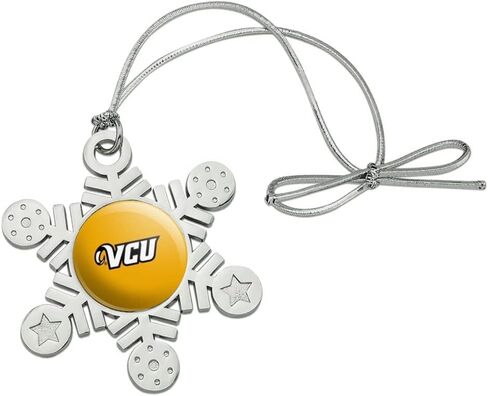 GRAPHICS & MORE Virginia Commonwealth University Rams Logo Metal Snowflake Christmas Tree Holiday Ornament in Saudi Arabia