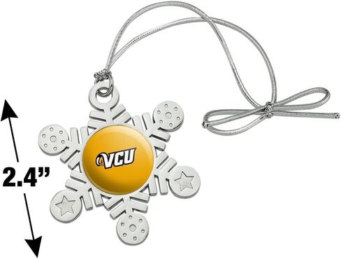 GRAPHICS & MORE Virginia Commonwealth University Rams Logo Metal Snowflake Christmas Tree Holiday Ornament in Saudi Arabia