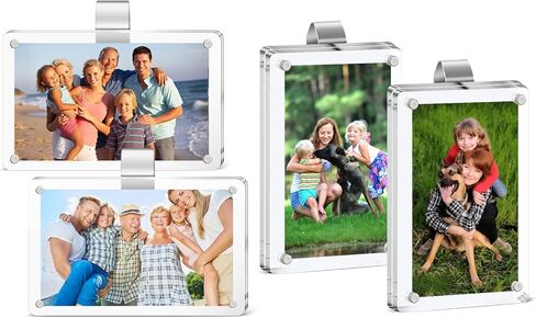 2 PCS Car Picture حامل لـ Sun Visor ، 2.4 × 3.5 بوصة مقطع صور أكريليك مغناطيسي للسيارة ， إكسسوارات مخصصة للسيارة ، إطار صورة للسيارة Sunshade ، عرض ذكرياتك الثمينة أثناء التنقل in Saudi Arabia