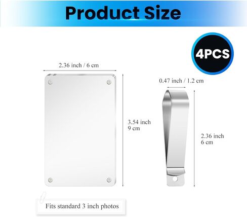 2 PCS Car Picture حامل لـ Sun Visor ، 2.4 × 3.5 بوصة مقطع صور أكريليك مغناطيسي للسيارة ， إكسسوارات مخصصة للسيارة ، إطار صورة للسيارة Sunshade ، عرض ذكرياتك الثمينة أثناء التنقل in Saudi Arabia