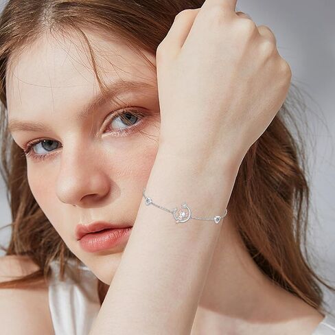 Paw Print Bracelet for Women 925 Sterling Silver Dog Cat Paw Print Infinity Heart Opal Bracelets Pet Jewelry Gifts for Dog Lovers in Saudi Arabia
