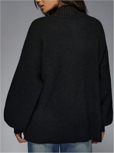 MakeMeChic Women's Long Sleeve Cardigan Mock Neck Button Down Sweater with Double Pocket in Saudi Arabia