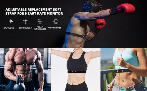 حزام بديل مريح لمعدل ضربات القلب للصدر لبولار H10 H9 Garmin Wahoo Coospo PowrLab Fitcent Magene MOOFIT IGPSPORT in Saudi Arabia