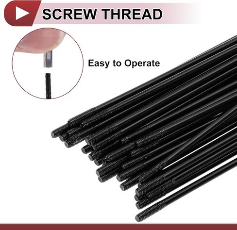 38 Set 14G Bicycle Spokes 260mm Bike Wheel Spokes Carbon Steel Black in Saudi Arabia