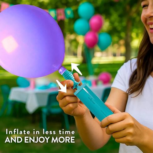 by DECOCHAMP Deco Pump - 2-Way Dual Action Hand Pump Manual Balloon Inflator Portable Air Pump for Balloons in Kuwait