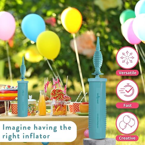 by DECOCHAMP Deco Pump - 2-Way Dual Action Hand Pump Manual Balloon Inflator Portable Air Pump for Balloons in Kuwait