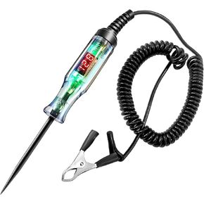 Upgraded Automotive Test Light 3-48V DC Digital LED Circuit Tester, Heavy Duty Light Tester with Voltmeter & Dual Color Polarity Indicate Light, Auto Voltage Tester Electric Light Test Pen in Saudi Arabia