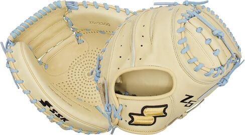 قفاز صائد البيسبول SSK Z5 Craftsman - 32.5 بوصة - 33 بوصة - 33.5 بوصة - رمي اليد اليمنى واليسرى (الجمل/كولومبيا، 33 بوصة - رمي اليد اليمنى) in Saudi Arabia