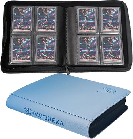 Toploader Binder 4 Pocket, Holds 128 Toploaders, Double-Sided Card Storage Binder for 3" x 4" Rigid Cards, PU Leather Album for Trading Cards & Sports Cards(black) in Saudi Arabia