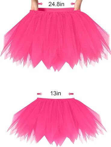 تنورة تول توتو تمزيقها للنساء المراهقات ذات الطبقات القصيرة الباليه الباطن المرن الخصر الهالوين زي الثمانينات. in Kuwait