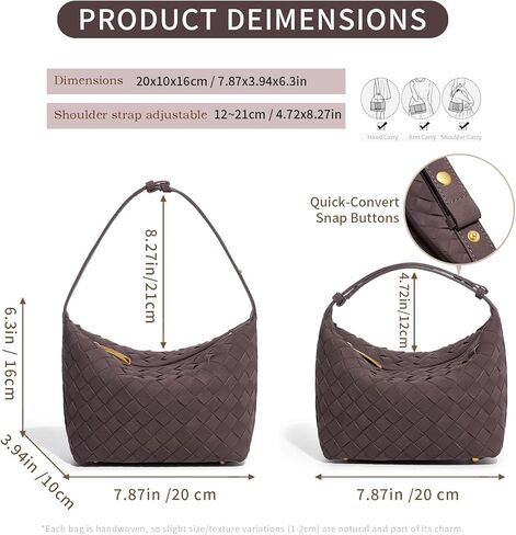 حقيبة كتف من جلد الغزال للنساء أعلى مقبض مقبض صغير أكياس صغيرة فاخرة من جلد الغزال النباتي in Kuwait